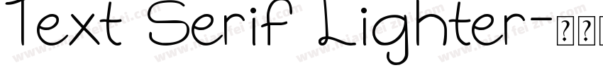 Text Serif Lighter字体转换